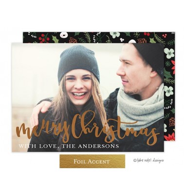 Christmas Digital Photo Cards, Joyous Christmas Script, take note Designs